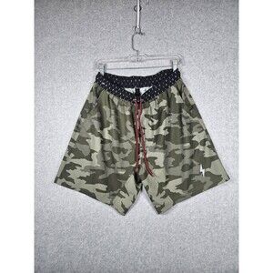 Bruce Bolt Performance Shorts Men XL Camo Green Lightning Bolt Athletic NWOT